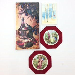 Artwork Collection - Cardinal, Olives, and Vintage Courtship